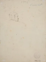 Studie eines männlichen Kopfes